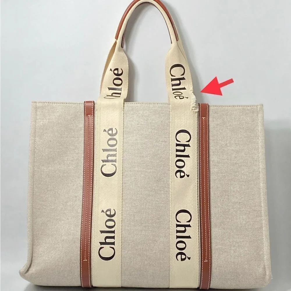 Chloe Large Woody Canvas Tote